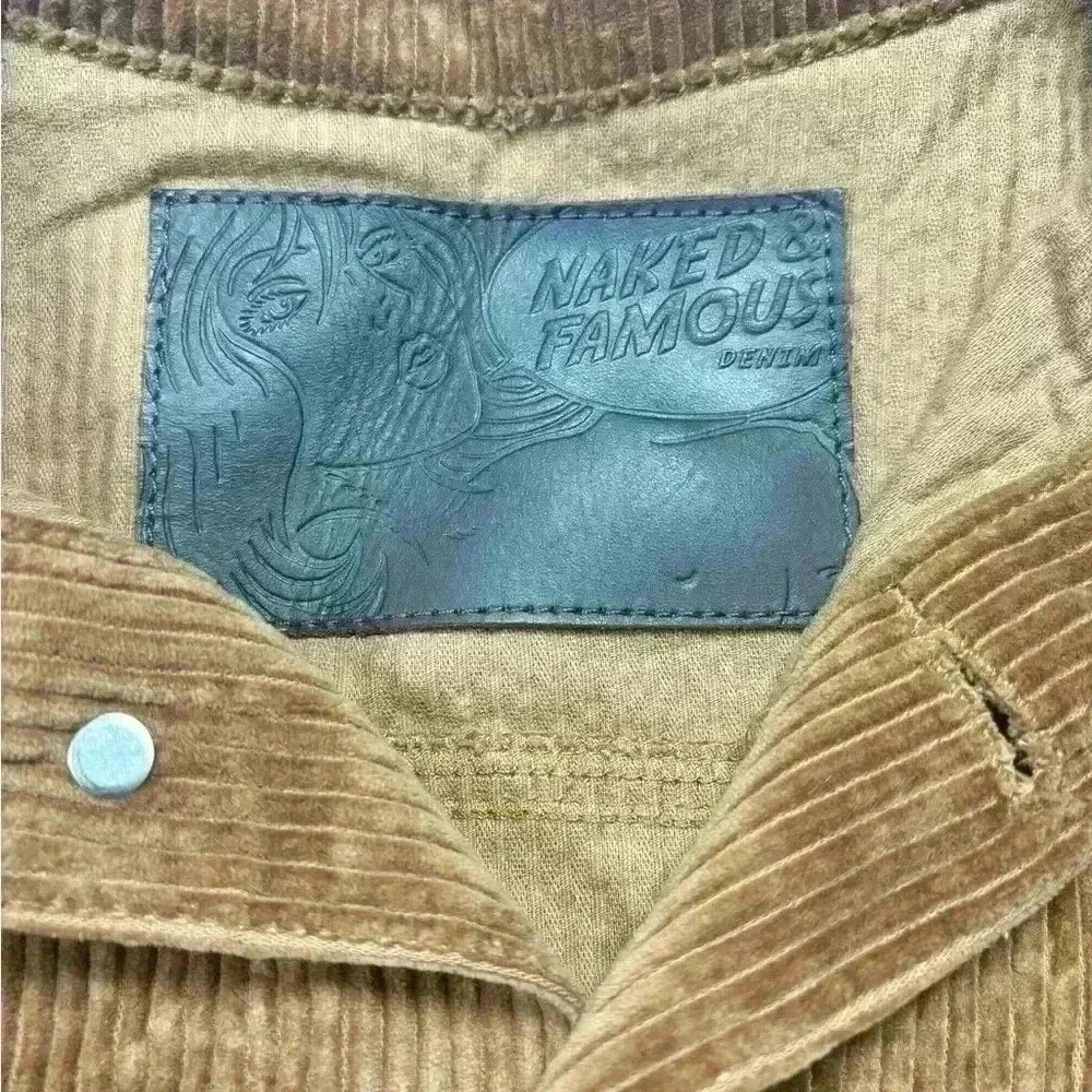 Naked & Famous Seesucker Corduroy Brown Jacket - XS - Picture 10 of 10